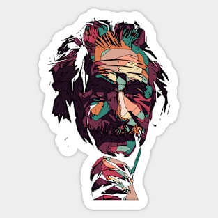 Albert Einstien Abstract Sticker